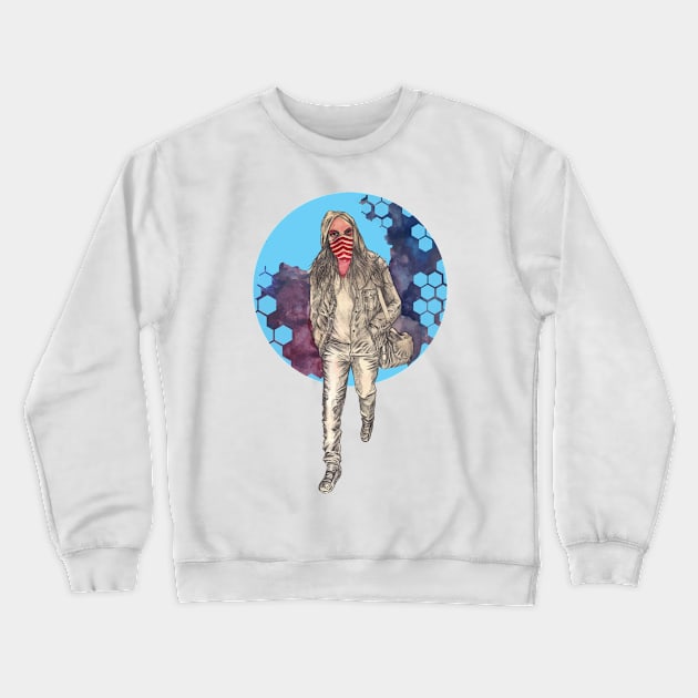 REBEL GIRL Crewneck Sweatshirt by theanomalius_merch